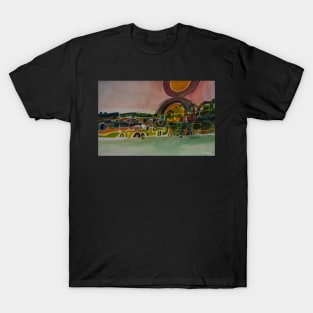 Abstract English Countryside Landscape T-Shirt